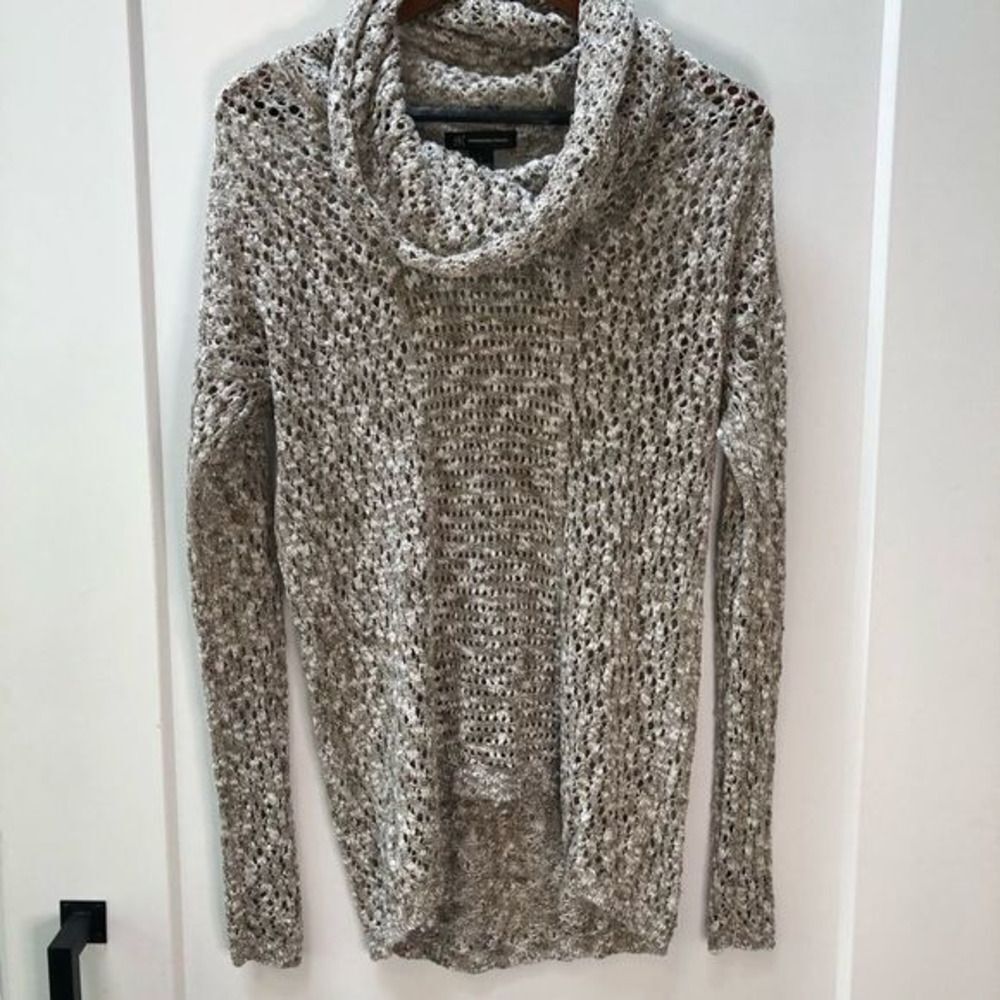 Inc cowl neck metallic sweater woman’s‎ size L